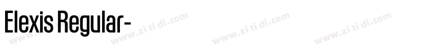 Elexis Regular字体转换 Elexis Regular字体转换